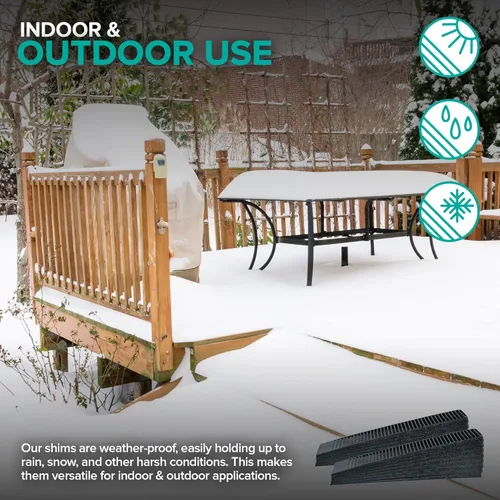 Vista 7 de Cuñas compuestas (paquete de 12) – Cuñas de compuesto duro para mejoras en el hogar – Cuñas de mesa de restaurante – Cuñas de mesa de restaurante