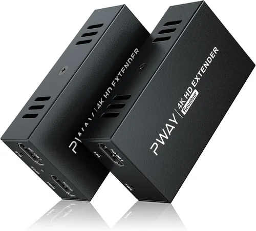 Extensor HDMI 4K a 60Hz, extensor HDMI a través de Ethernet Cat5e/6 hasta 200FT/60M, Ultra 4K HD expande audio y video, soporta salida de bucle, IR,