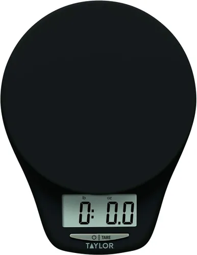 Vista 2 de Taylor - Báscula digital de cocina de precisión de 4.4 libras con bandeja de pesaje, capacidad de 4.4 libras, color negro