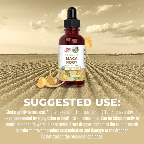 Vista 4 de Maca Raíz de maca orgánica USDA Gotas líquidas de raíz de maca Suplemento de maca para el estado de ánimo y la salud general Suplemento