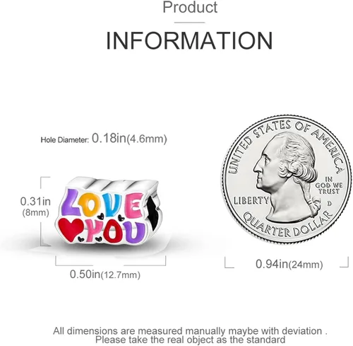 Vista 4 de NARMO Joyas de plata de ley 925 para pulseras, dijes de cuentas originales para pulsera Pandora, dijes de mariposa, colgantes de corazón, dijes