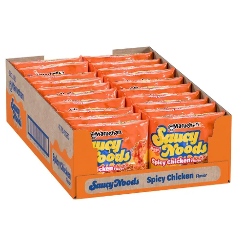 Vista 28 de Maruchan Ramen Fideos instantáneos sabor a carne de res, comidas listas para comer, 3 oz, 24