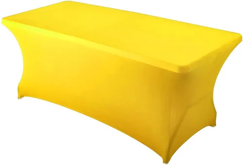 Vista 17 de MDS Pack of 2 Spandex Tablecloth 4FT Tight, Fitted, Washable and Wrinkle Resistant Stretch Rectangular Patio Table Cover for Wedding,Event,Banquet &