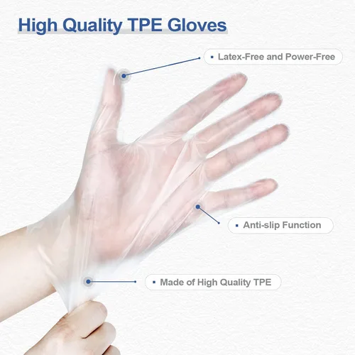 Vista 2 de DABOGOSA MAMISON TPE - Guantes desechables de plástico sin látex
