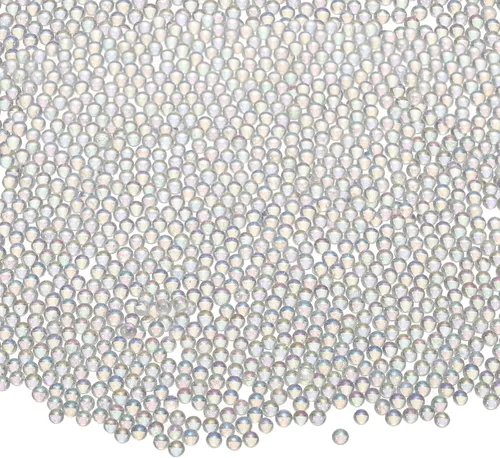 Vista 29 de Cuentas de vidrio iridiscentes diminutas de burbuja, 0.4-3mm 20g, cuentas redondas micro mini sin agujero, color café agua gotas - Aplicaciones