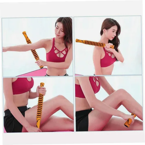 Vista 9 de Portable Yoga Massage Stick for Full Body Muscle Relief Fitness Roller for Deep Tissue Massage and Stress Relief Comfortable Handheld Design for