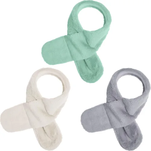 Bufanda de forro polar de invierno para niños, bufanda ajustable para niños, bufanda calentador de cuello para niños, 3 piezas