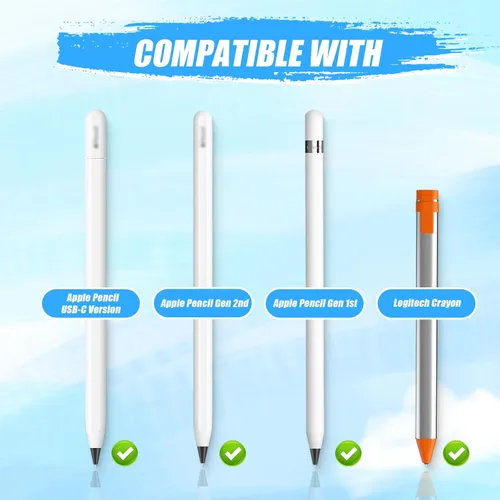 Vista 6 de Puntas de lápiz mejoradas para lápiz Apple iPad Pro de 2ª generación de 1ª generación, 0.031 in, sin desgaste, punta fina, control preciso, punta