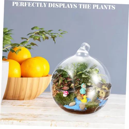 Vista 8 de LIOOBO 2pcs Hanging Planter Glass Terrarium Indoor Plant Holder Decorative Air Plant Globe for Home Living Decor