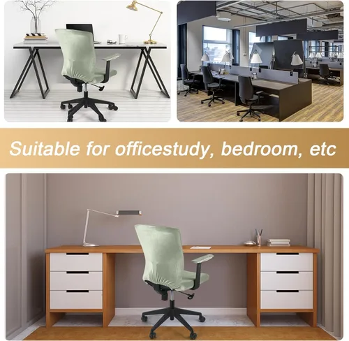 Vista 6 de Tallew Juego de 4 Fundas para Silla de Oficina, Fundas Universales Elásticas para Computadora, Fundas Protectoras Estiratables para Asiento