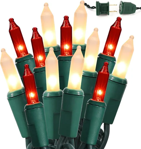 Vista 7 de BrizLabs - Luces de Navidad, 69.6 pies / 21.2 metros, serie de 300 luces verdes, extensión de luces incandescentes mini conectable, cadena de luces