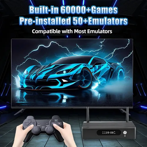 Vista 3 de Super Console X3 Pro Retro Game Console 70000+Games 60+ emuladores, EmuELEC4.6 y Android y CoreELEC 3 en 1, 2.4G y 5G WIFI y BT5,1000M ethernet