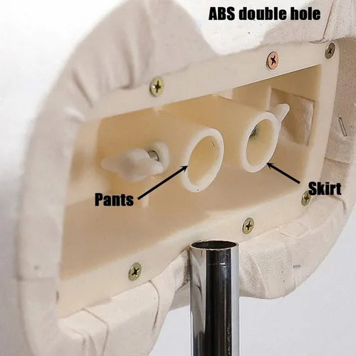 Vista 4 de Female Mannequin with Head and Wooden Arms, Linen Torso Dress Form, Adjustable Tripod Stand, Silver, Medium