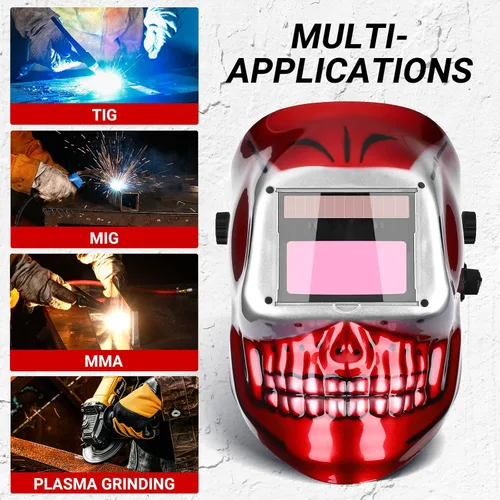 Vista 2 de Welding Helmet Auto Darkening: DEKORPO True Color Solar Powered Auto Darkening Welding Welder Mask Hood Helmets