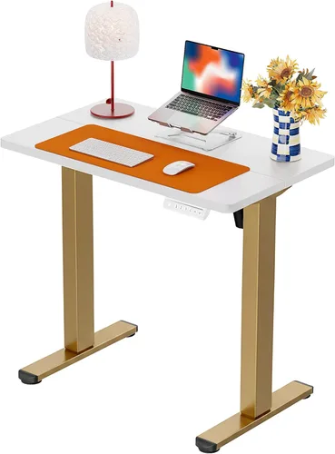 Vista 32 de ErGear - Escritorio eléctrico de pie de altura ajustable, escritorio para estar sentado o de pie de 31.5 x 18.9 pulgadas, escritorio de computadora