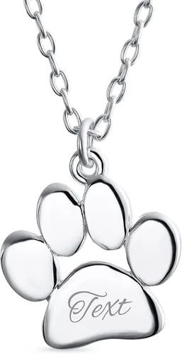 Collar con colgante de letra inicial del alfabeto A-Z delicado perro, gato, mascota, gatito, cachorro, huella de pata, collar de animal joyería para