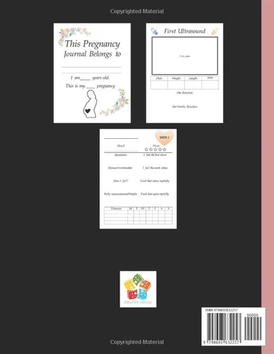 Vista 2 de Pregnancy Planner and Organizer Book Pregnancy Diary Keepsake Maternity Notebook Trimester Tracker Checklists, Planners A Fantastic Gift For The