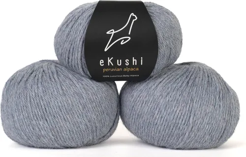 Vista 106 de 100% Hilo de Alpaca Baby para Tejer y Ganchillo - 1 Cono de Hilo Premium DK - Ligero, Hipoalergénico y Térmico Hecho en Perú - Ideal para Proyectos