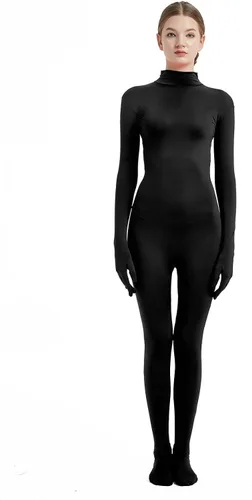 Vista 2 de Body de licra, completo, para mujer sin capucha, body leotardo Zentai, para disfraz