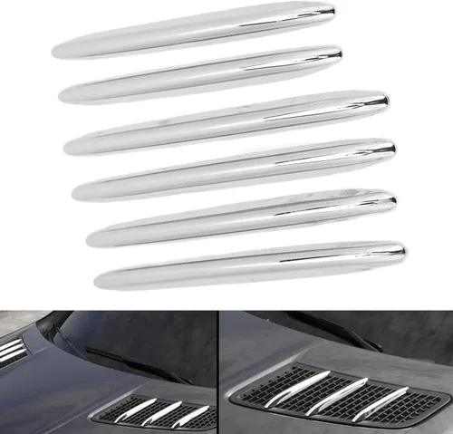 Vista 5 de Fydun Cubierta de rejilla de ventilación para capó del motor de automóvil, accesorios cromados para Benz R172 SLK 2011‑2019