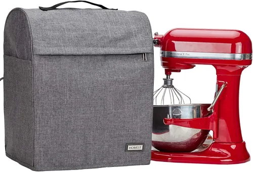 Vista 8 de HOMEST - Funda para batidora de pie compatible con KitchenAid Bowl Lift, cubierta antipolvo con bolsillo de cierre para accesorios