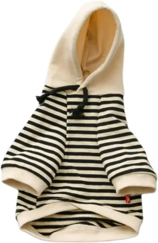 Vista 7 de Sudadera con capucha para perro Ropa de lujo para perros Chaqueta de invierno para cachorros Abrigo clásico de diseñador para mascotas Francés