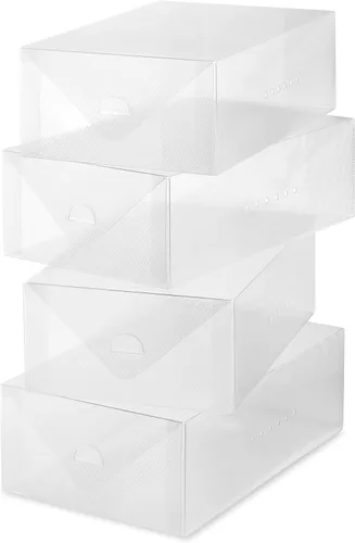 Vista 2 de Whitmor Clear Vue - Cajas de zapatos para mujer y hombre, juego de 7