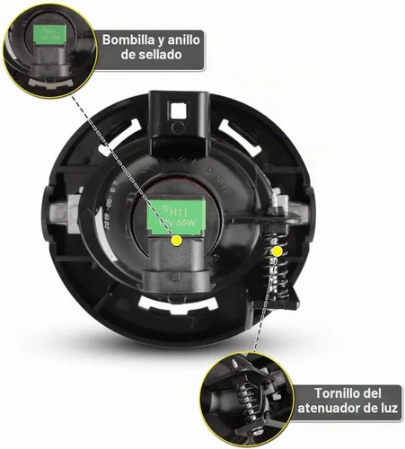 Vista 5 de Conjunto de lámparas antiniebla compatible con Jeep Cherokee 2021, Compass/Patriot 2014, Jeep Grand Cherokee 2014-2020