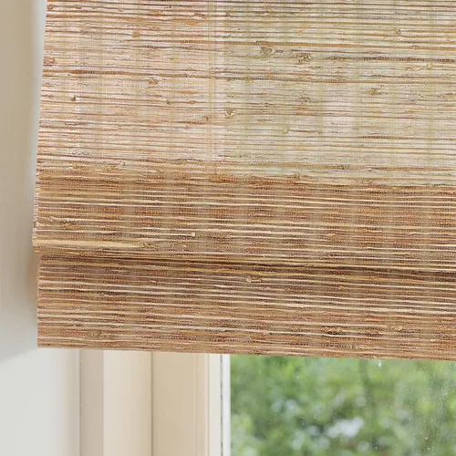 Vista 9 de Persianas Romanas de Bambú Inalámbricas, Persianas para Ventanas, Persianas de Madera Tejida Personalizadas para Ventanas Interiores, Puertas