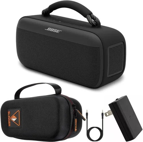 Vista 2 de Bose Altavoz Bluetooth SoundLink Max + funda de viaje rígida y cable auxiliar con enchufe USB