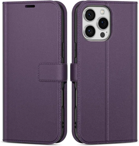 Vista 49 de oakxco Funda tipo cartera para iPhone SE 2022/2020/8/7 con soporte para tarjeta de crédito, funda magnética RFID delgada tipo libro con tapa de Beige