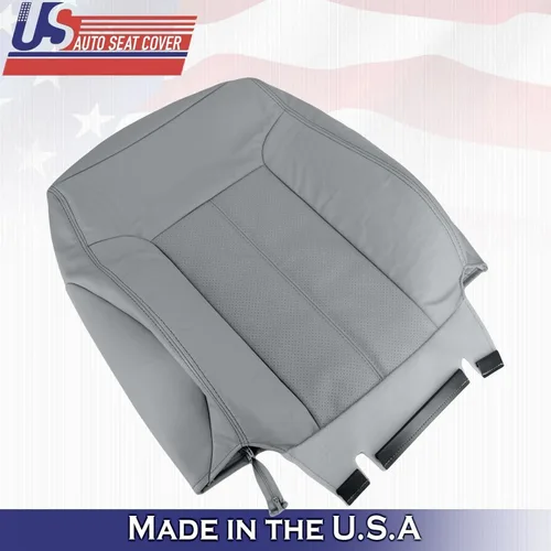 Vista 5 de US Auto Seat Cover 2013 2014 para Ford F450 F550 Lariat Driver & Passenger Top Cubiertas de cuero gris