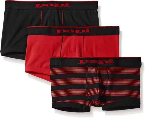 Papi Elegante traje de baño brasileño sólido y estampado para hombre (paquete de 3 ropa interior para hombre)