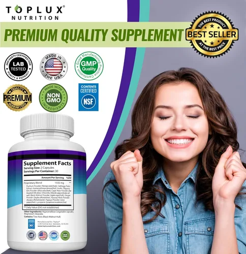 Vista 7 de Toplux Keto Detox Pills Extracto de limpieza avanzada – Fórmula limpiadora de colon Acai natural de 1532 mg, toxinas de descarga y exceso