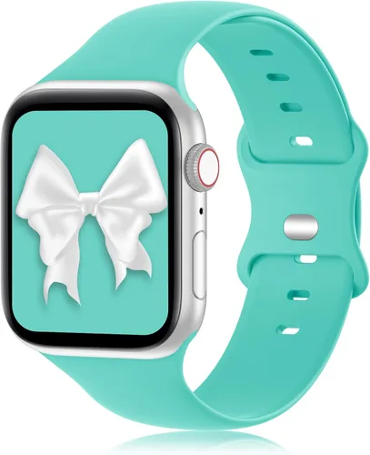 Vista 31 de Bandiction Compatible with Apple Watch Series 3 38mm Series 5 40mm iWatch Bands 38mm 40mm 41mm, Soft Silicone Sport Replacement Strap Compatible for