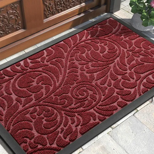 Vista 16 de Yimobra Tapete para puerta de entrada exterior, 29.5 x 17 pulgadas, impermeable, resistente, para puerta delantera, tapete antideslizante resistente
