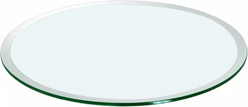 Vista 11 de Mesa redonda de vidrio templado de 20 pulgadas de grosor de 1/4 pulgadas - Borde pulido plano