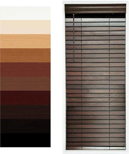Vista 13 de TailorView Cortinas de ventana horizontales de madera personalizables sin cordón - Paletas de 2 pulgadas - Alabastro - Montaje interior o exterior.