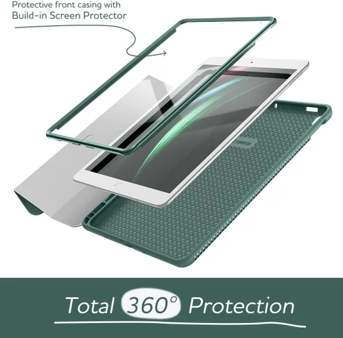 Vista 3 de SURITCH Funda para iPad Air 3 2019 (3ª generación)/iPad Pro 10.5 2017, [Protector de pantalla integrado] [Soporte para lápiz] Funda protectora