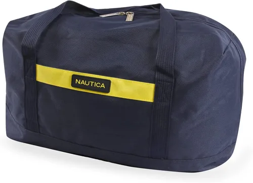 Vista 4 de Nautica Pathfinder - Juego de equipaje suave de 2 piezas equipaje de mano lona Azul MarinoAmarillo Pathfinder - Juego de equipaje de 2 piezas