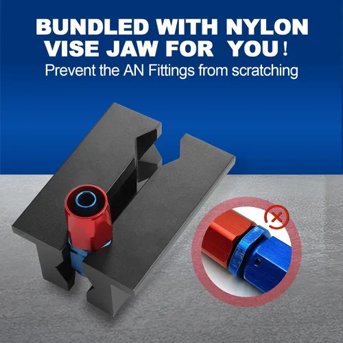 Vista 4 de AN Fittings - Llave AN ajustable de aluminio para accesorios de extremo de manguera 3AN-16AN, pequeña roja