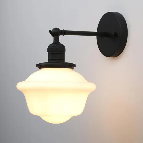 Vista 10 de Pathson Modern Wall Sconce, Milk White Bathroom Vanity Light Fixture, Wall Lighting for Bedroom Living Room Hallway Home Decor