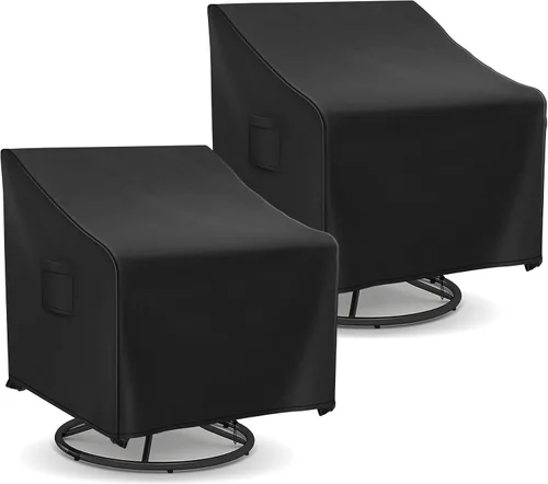 Vista 10 de Richwon Fundas impermeables para muebles de patio para sillas, fundas para sillas de césped al aire libre, paquete de 2, fundas para sillas de patio