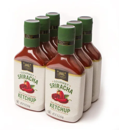 Vista 11 de Traina Home Grown Gourmet Classic Ketchup - Sin jarabe de maíz, sin OMG, botella de 16 onzas