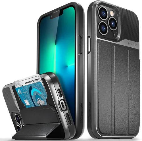 Vista 9 de VENA vCommute - Funda tipo cartera compatible con Apple iPhone 11 (6.1 pulgadas 2019), (protección contra caídas de grado militar) con tapa y ranura