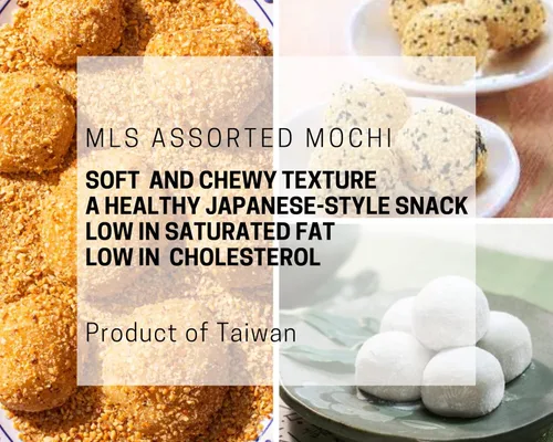 Vista 4 de Mong Lee Shang Mochi surtido, paquete variado, surtido mixto, mochi, pastel de arroz Mochi, 7.7 onzas, 6 piezas