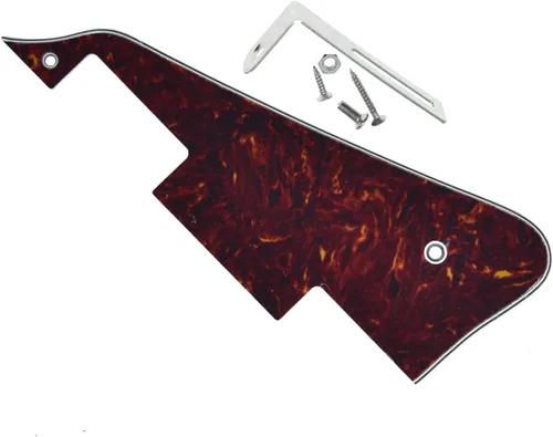 Vista 63 de KAISH Golpeador de guitarra Abalone Pearl LP con soporte negro para Epiphone Les Paul