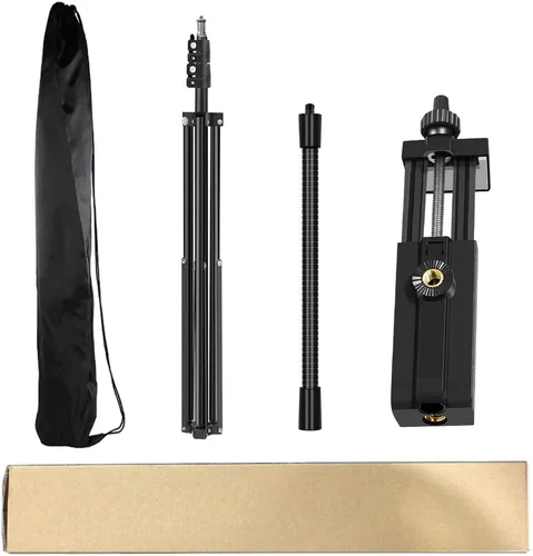 Vista 5 de Trípode para teléfono celular de 27 pulgadas a 80 pulgadas, soporte de video ajustable para iPhone y cámara, grabación de video