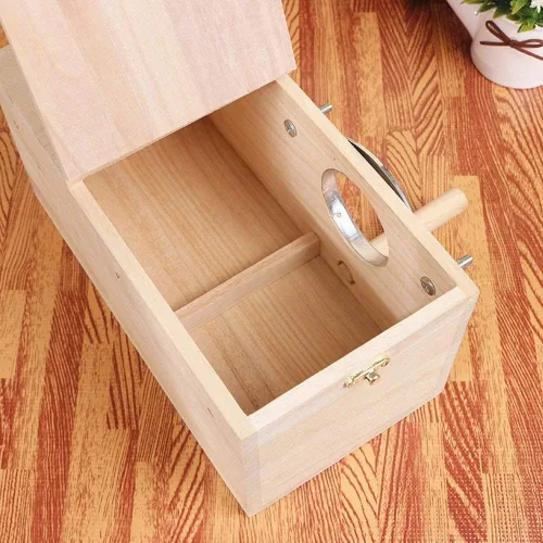 YJJKJ Caja nido de periquitos de madera para mascotas, casa de pájaros, caja de jaula de anidación para pájaros tortolitos, cacatúas, loros
