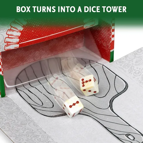 Vista 2 de ThinkFun 's Dice and Slice - Juego de dados para fiesta de pizza - Juego de rebanar de pizza deliciosamente estratégico